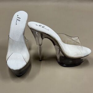 Sexy Stripper Ellie Clear 6 Inch High Heels